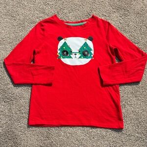 Red Panda Christmas Graphic Long Sleeve Tee Shirt